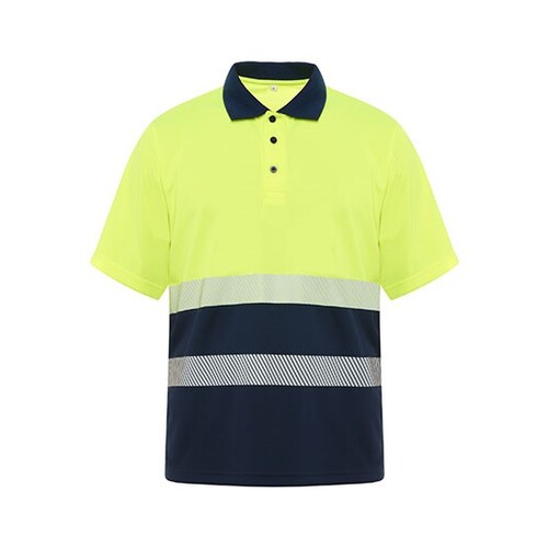 Roly Workwear Polo Vega (Navy Blue 55, Fluor Yellow 221, M)