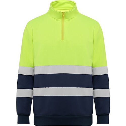 Roly Workwear Sweatshirt Spica (Navy Blue 55, Fluor Yellow 221, 3XL)
