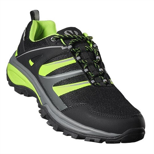 Zapato de trekking Roly Footwear Marc (Black 02, Fluor Green 222, 46)