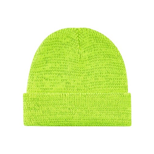 L-merch Reflektierende Mütze (Neon Yellow, One Size)