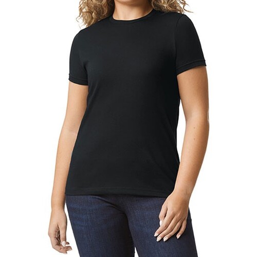 T-shirt Gildan Softstyle® CVC pour femmes (Pitch Black, XL)