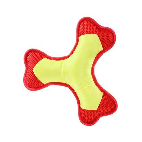 Mbw MiniFeet® Jouet pour chiens Flying Triple (Yellow, Red, M)