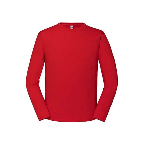 Fruit of the Loom Iconic 195 Ringspun Premium Long Sleeve T (Red, XS)