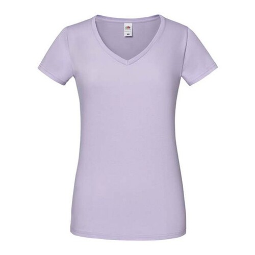Fruit of the Loom Ladies' Iconic 150 V Neck T (Soft Lavender, S)