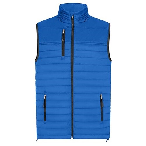 HRM Men's Hooded Performance Body Warmer (Royal Blue, 4XL)