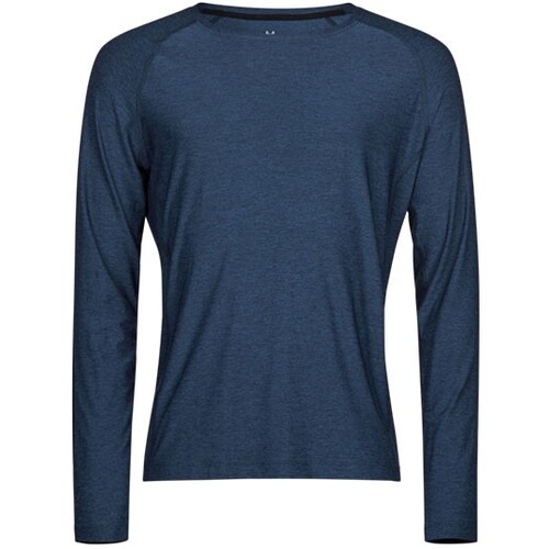 Tee Jays Long Sleeve CoolDry Tee (Navy Melange, M)