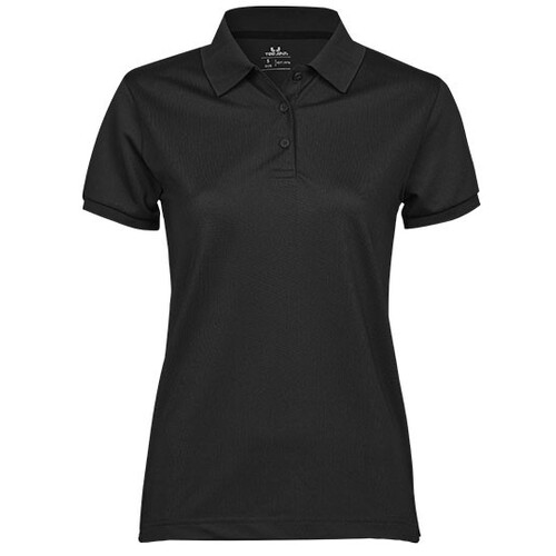 Tee Jays Women's Club Polo (Black, M)
