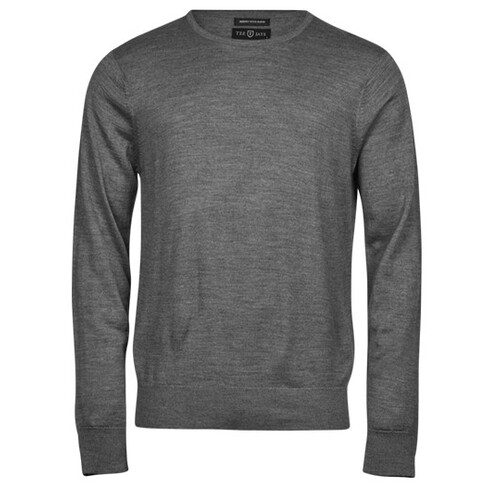 Tee Jays Men's Crew Neck Sweater (Grey Melange, 3XL)