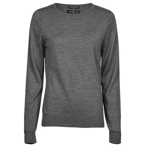 Tee Jays Women's Crew Neck Sweater (Grey Melange, XXL)