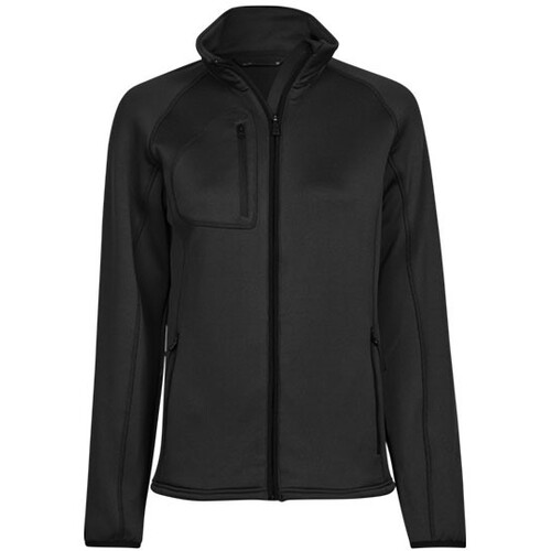 Chaqueta polar elástica para mujer Tee Jays (Negro, L)