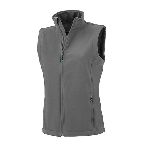Result Genuine Recycled Women´s Recycled 2-Layer Printable Softshell Bodywarmer (Workguard Grey, M)