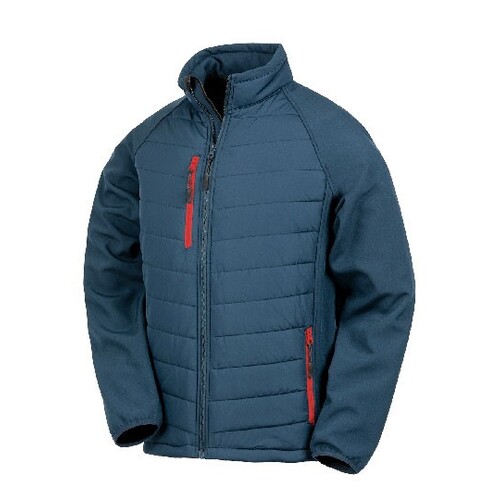 Result Genuine Recycled Compass Padded Softshell (Navy, Red, XL)