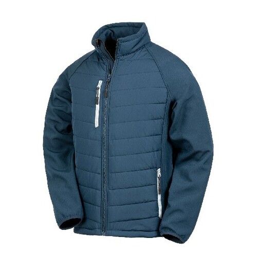 Result Genuine Recycled Recycled Compass Padded Softshell (Navy, Grey, XL)