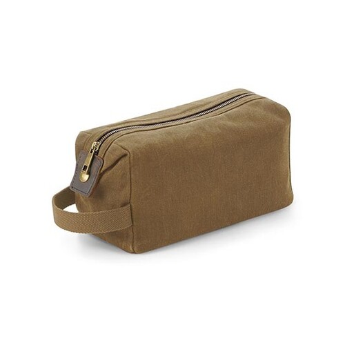 Borsa di lavaggio in tela cerata Quadra Heritage (Desert Sand, 25 x 13 x 11 cm)