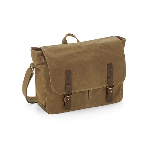 Quadra Heritage Waxed Canvas Messenger (Desert Sand, 34 x 26 x 12 cm)