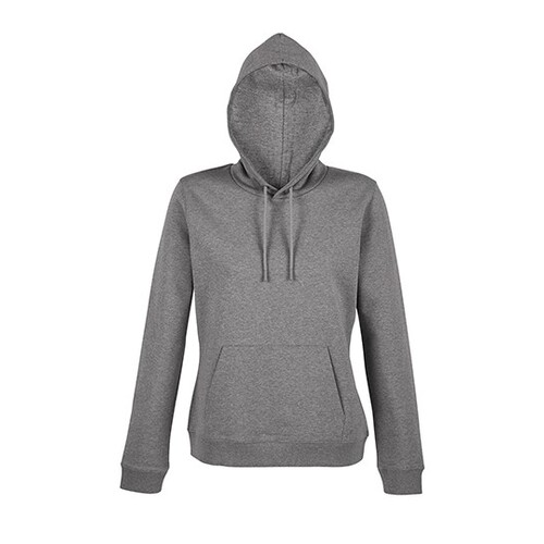 NEOBLU Women's French Terry Hoodie Nicholas (Gray Melange, XL)