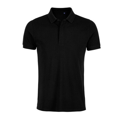 NEOBLU Men's Piqué Polo Shirt Owen (Deep Black, L)