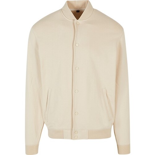 Build Your Brand Men's Heavy Tonal College Jacket (Sand, 4XL)