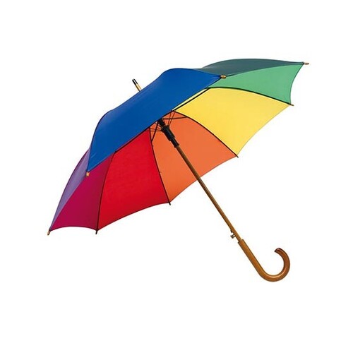 L-merch Automatic Wooden Stick Umbrella Tango (Rainbow, Ø ca. 103 cm)