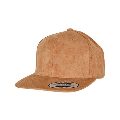 FLEXFIT Suede Leather Snapback (Khaki, One Size)