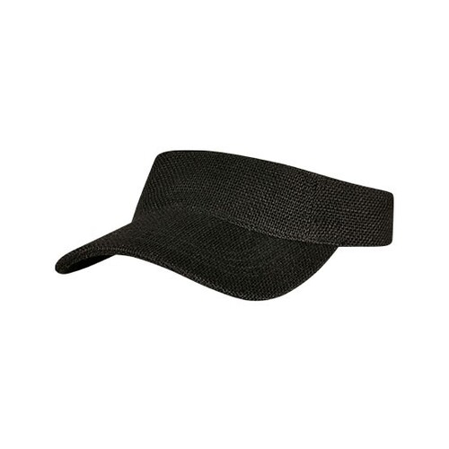 Casquette à visière en raphia FLEXFIT (Black, One Size)