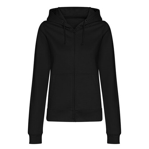 Just Hoods Women's College Zoodie (Deep Black, XS)