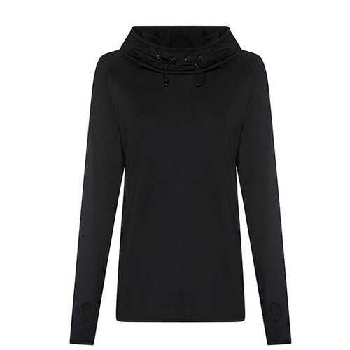 Just Cool Women´s Cool Cowl Neck Top (Jet Black, M)