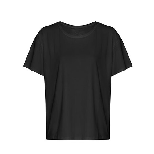 Camiseta con espalda descubierta Just Cool para mujer (Jet Black, L)