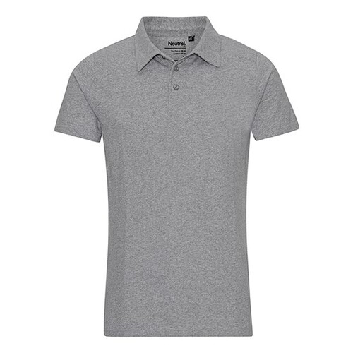 Neutral Recycled Cotton Polo (Grey Melange, L)