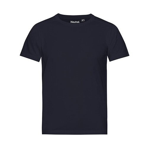 T-shirt de performance neutre recyclé pour enfants (bleu marine, 140/146)