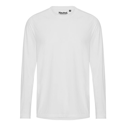 Neutral Recycled Performance Long Sleeve T-Shirt (White, L)