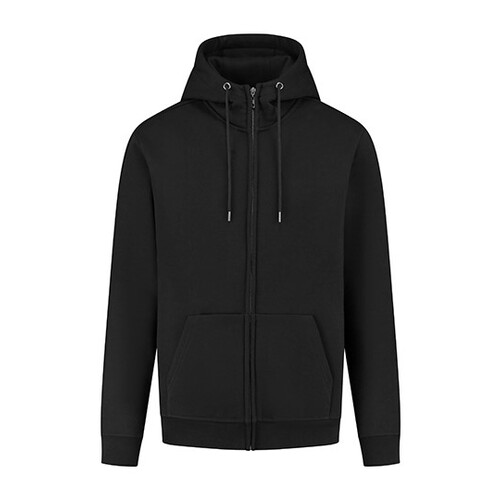 Starworld Organic Cotton Unisex Sweat Jacket (Deep Black, XL)