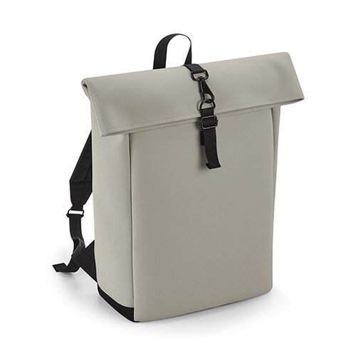 BagBase Matte PU Roll-Top Backpack (Clay, 28 x 43 x 13 cm)