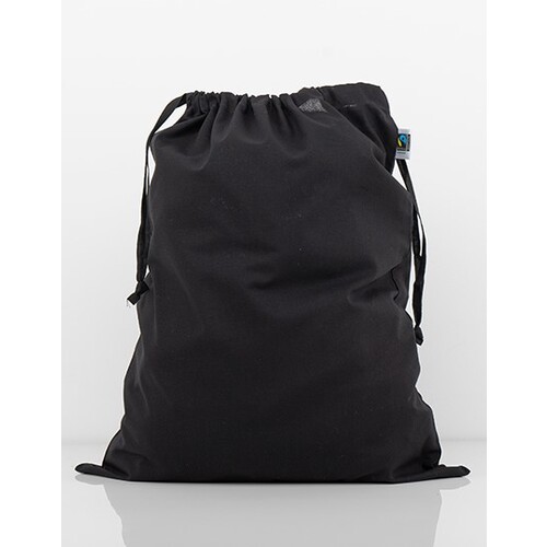 Printwear Large Cotton Zipper Bag (Black, 44 x 53 cm)