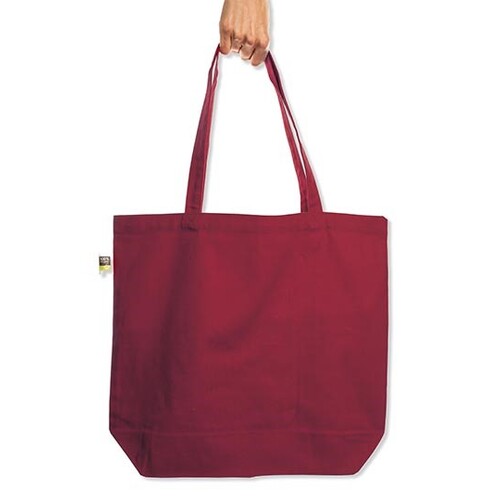 Borsa in cotone Printwear, cotone equo e solidale, oversize (borgogna (circa Pantone 209 C), 49 x 50 cm)