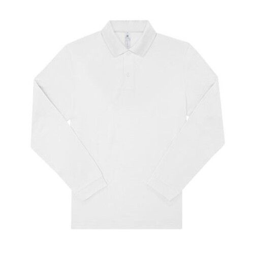 B&amp;C My Polo 210 Long Sleeve (White, 3XL)