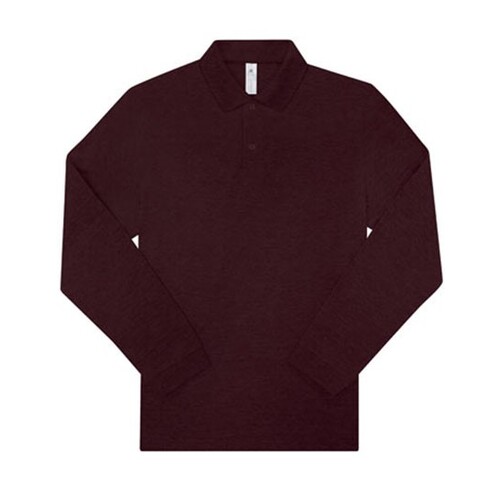 B&amp;C My Polo 210 Long Sleeve (Heather Burgundy, 3XL)