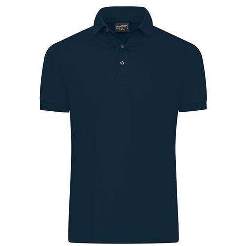 James&amp;Nicholson Men's Mercerised Polo Slim Fit (Navy, M)