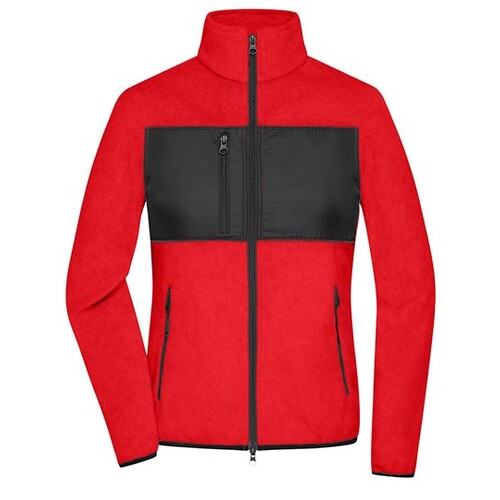 James&amp;Nicholson Ladies' Fleece Jacket (Red, Black, L)