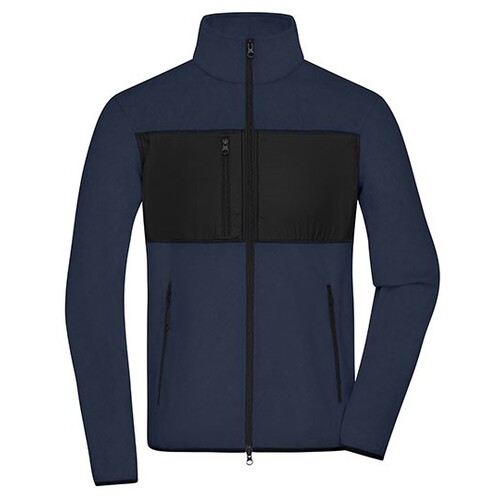 James&amp;Nicholson Men's Fleece Jacket (Navy, Black, 3XL)