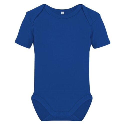 Link Kids Wear Organic Baby Bodysuit Short Sleeve Bailey 01 (Royal Blue, 86-92)