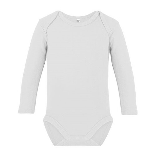 Link Kids Wear Organic Baby Bodysuit Long Sleeve Rebel 02 (White, 62-68)