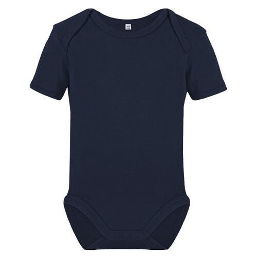 Link Kids Wear Organic Baby Bodysuit Short Sleeve Rebel 01 (Navy, 62-68)