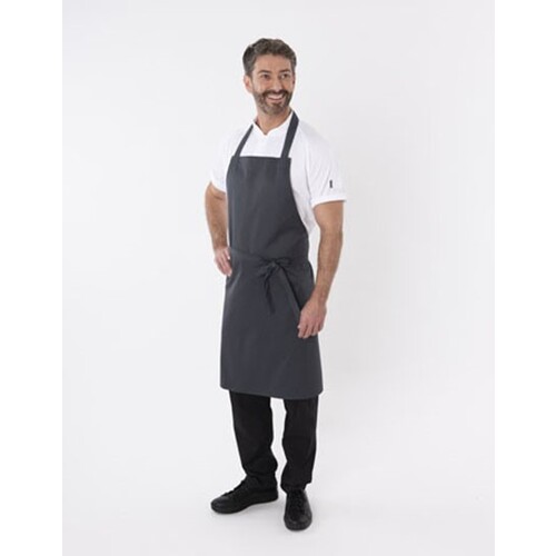 Dennys London Bib Apron With Adjustable Halter (Storm Grey, 91 x 91 cm)