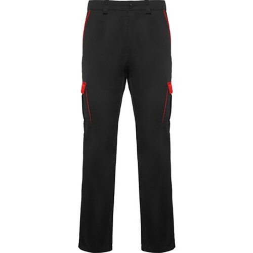 Roly Workwear Trousers Trooper (Black 02, Red 60, 46)