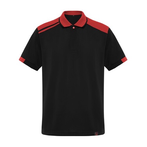 Roly Workwear Polo Samurai (Black 02, Red 60, S)