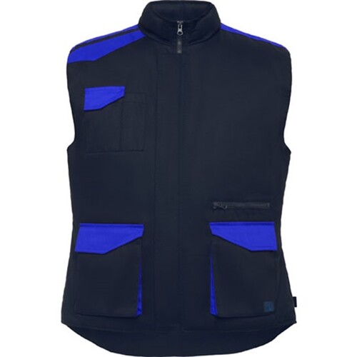 Roly Workwear Multipocket Vest Armada (Navy Blue 55, Royal Blue 05, M)