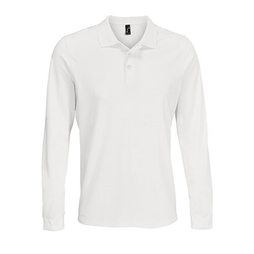SOL'S Unisex Long Sleeve Polycotton Polo Shirt (White, XXL)