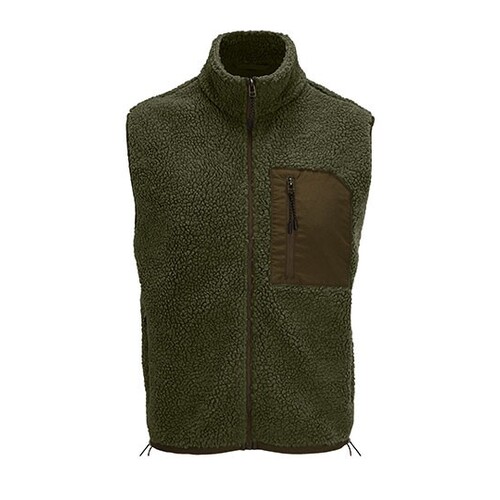 SOL´S Unisex Sherpa Bodywarmer Fury (Army, Dark Army, L)