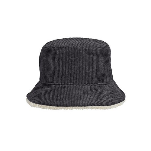 SOL'S Reversible Sherpa And Velvet Bucket Hat (Carbon Grey, Shear Beige, S/M)